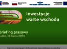 Kadr z filmu: Briefing prasowy 28.03.2019, Lublin